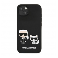Maska Karl Lagerfeld Silicone Case Karl&Choupette za iPhone 13 crna.