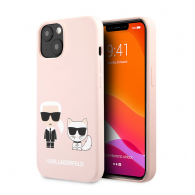 Maska Karl Lagerfeld Silicone Case Karl&Choupette za iPhone 13 (6.1) Light Pink.
