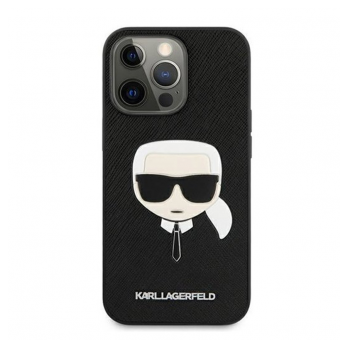 Maska Karl Lagerfeld Lagerfeld Saffiano Karl Head za iPhone 13 Pro (6.1) crna.