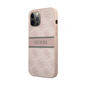 Maska Guess 4G Stripe za iPhone 12/12 Pro (6.1) pink