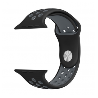 Apple Watch Sport Silicone Strap black grey 22mm