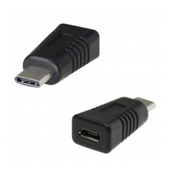 Adapter Micro USB zenski na Type-C muski crni