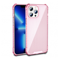 Maska Carbon shield iPhone 14 Pro pink