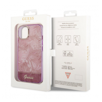 Maska Guess PC/ TPU Jungle za iPhone 14 Plus Pink.