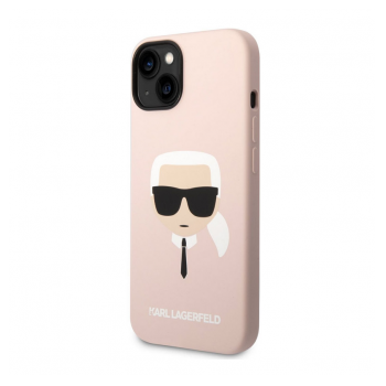 Maska Karl Lagerfeld Liquid Silicone Karl Head za iPhone 14 Plus Pink