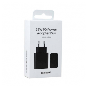 Samsung Kucni punjac DUO TIP-C+USB-A 35W ultra brzi, crni ORIGINAL