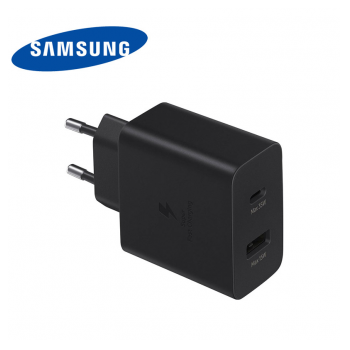 Samsung kucni punjac DUO TIP-C+USB-A 35W ultra brzi, crni ORIGINAL