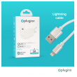 Kucni punjac Pluginn PI-D61S, PD3.0, PPS, 20W sa kablom USB na iPhone Lightning beli