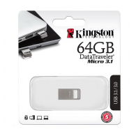 USB Kingston 64GB USB Flash Drive, USB 3.2 Gen.1, DataTraveler Micro Read 200MB/s