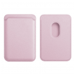 Kozni novcanik za iPhone MagSafe roze