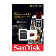 Micro SD SanDisk SDHC Extreme Pro 16GB 4K 170MB/ s Class 10 sa adapterom CN