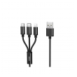 Kabel Remax Gition RC-131 3u1 za iPhone Lightning/ Micro USB/ Type-C crni 1m