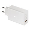 Kucni punjac Fast Charging Adapter Trio (USB-Cx2,USB-A) za Samsung PD 65W sa kablom Type-C na Type-C beli