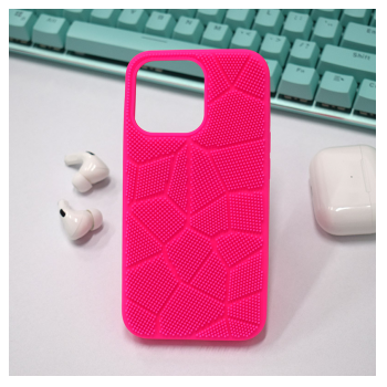 Maska Sand za iPhone 14 Pro neon roze