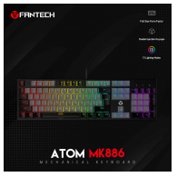 Tastatura mehanicka Gaming Fantech MK886 RGB Atom TKL crna (Blue switch)