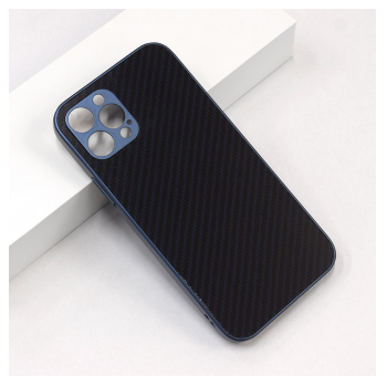 Maska Carbon Acrylic za iPhone 12 Pro tamno plava