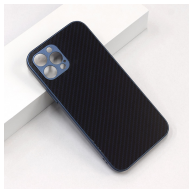 Maska Carbon Acrylic za iPhone 12 Pro tamno plava