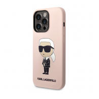 Maska Karl Lagerfeld Liquid Silicone Ikonik NFT za iPhone 14 Pro Pink