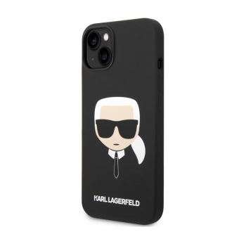 Maska Karl Lagerfeld MagSafe Compatible Case Liquid Silicone Karl Head for iPhone 14 Black