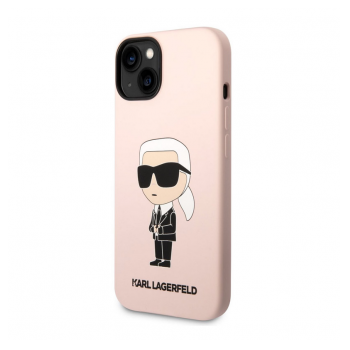 Maska Karl Lagerfeld Liquid Silicone Ikonik NFT za iPhone 14 Pink