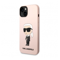 Maska Karl Lagerfeld Liquid Silicone Ikonik NFT za iPhone 14 Pink