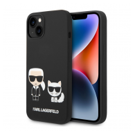 Maska Karl Lagerfeld and Choupette Liquid Silicone za iPhone 14 crna