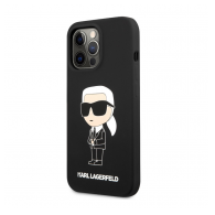 Maska Karl Lagerfeld Liquid Silicone Ikonik NFT za iPhone 13 Pro Black