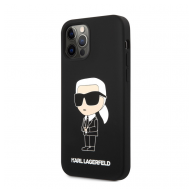 Maska Karl Lagerfeld Liquid Silicone Ikonik NFT za iPhone 12/ 12 Pro Black