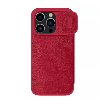 Maska na preklop Nillkin Qin Pro za iPhone 15 Pro Max crvena