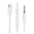 Audio adapter AUX JH-071 Type-C na 3,5 mm beli sa tasterima