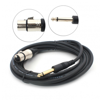 Mikrofonski kabel XLR M na 6,5mm JWD-AU20 5m