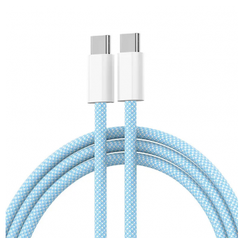 Kabel Braided iPhone PD Type-C na Type-C 20W plavi 1m
