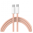 Kabel Braided iPhone PD Type-C na Type-C 20W pink 1m