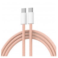 Kabel Braided iPhone PD Type C na Type C 20W 1m pink