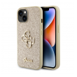 Maska Guess Hc Fixed Glitter 4G Big Metal Logo za iPhone 15 zlatna