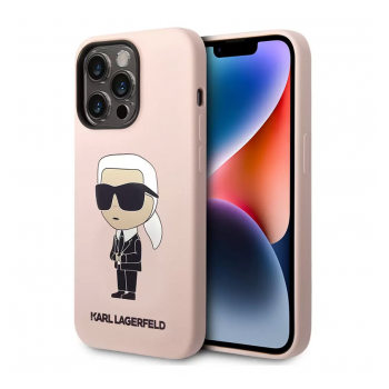 Maska Karl Lagerfeld Hc Silicone NFT Ikonik za iPhone 15 Pro Max roze