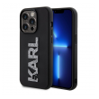 Maska Karl Lagerfeld Hc 3D Logo Glitter za iPhone 15 Pro crna