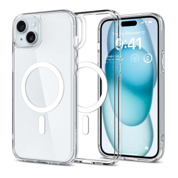 Maska Spigen Ultra Hybrid MagFit za iPhone 15 Plus bela