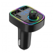 Bluetooth FM LED Transmiter C2 USBx2+PD crni