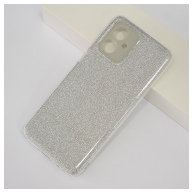 Maska Crystal Dust za Motorola Moto G54 srebrna