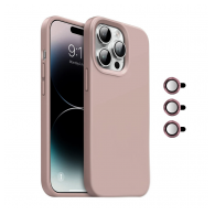 Maska Magnetic Lens za iPhone 15 Pro krem