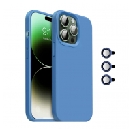 Maska Magnetic Lens za iPhone 15 Pro plava