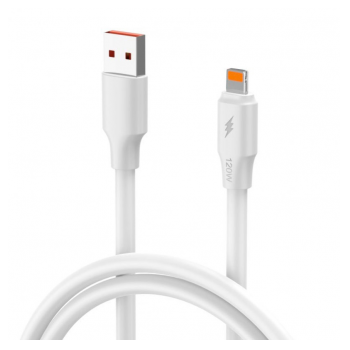 Kabel KONFULON Joke DL24, 5A, 120W, USB na iPhone Lightning beli 1m