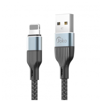 Kabel KONFULON Joke DL40, 5A, 120W, USB na iPhone Lightning sivi 1m