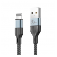 Kabel KONFULON Joko DL40 3A, 120W, USB na iPhone Lightning sivi 1m