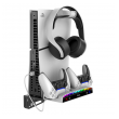 Stalak i zidni nosac iPega PG-P5S011 multifunkcionalni za PS5/ PS5 Slim/ PS5 Pro beli