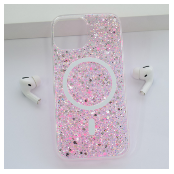 Maska Shine Shimmer Magsafe za iPhone 15 roze