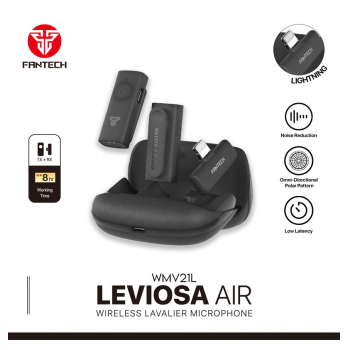 Mikrofon Wireless Fantech Lavalier Leviosa Air WMV21L (Dual Mic) Lightning