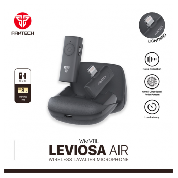 Mikrofon Wireless Fantech Lavalier Leviosa Air WMV11L (Single Mic) Lightning