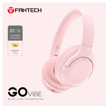 Bluetooth slusalice Fantech GO Vibe WH05 pink